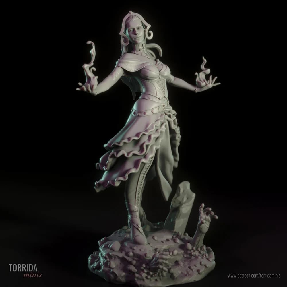 Liliana Vess — Miniatura 3D Fantasia Sombria | Torrida Minis