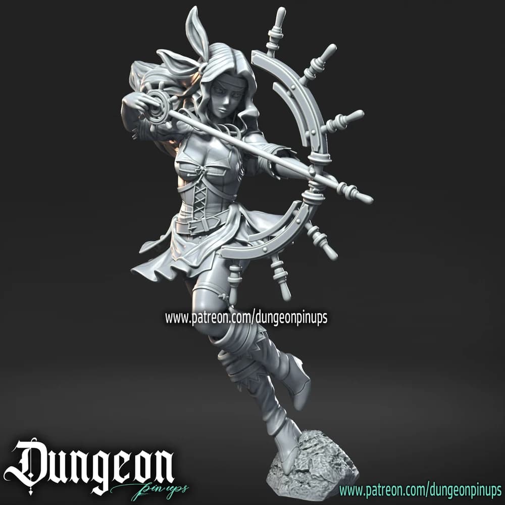 Liora Nightshade — Miniatura 3D Fantasia Pirata | Elite Pinup 3D