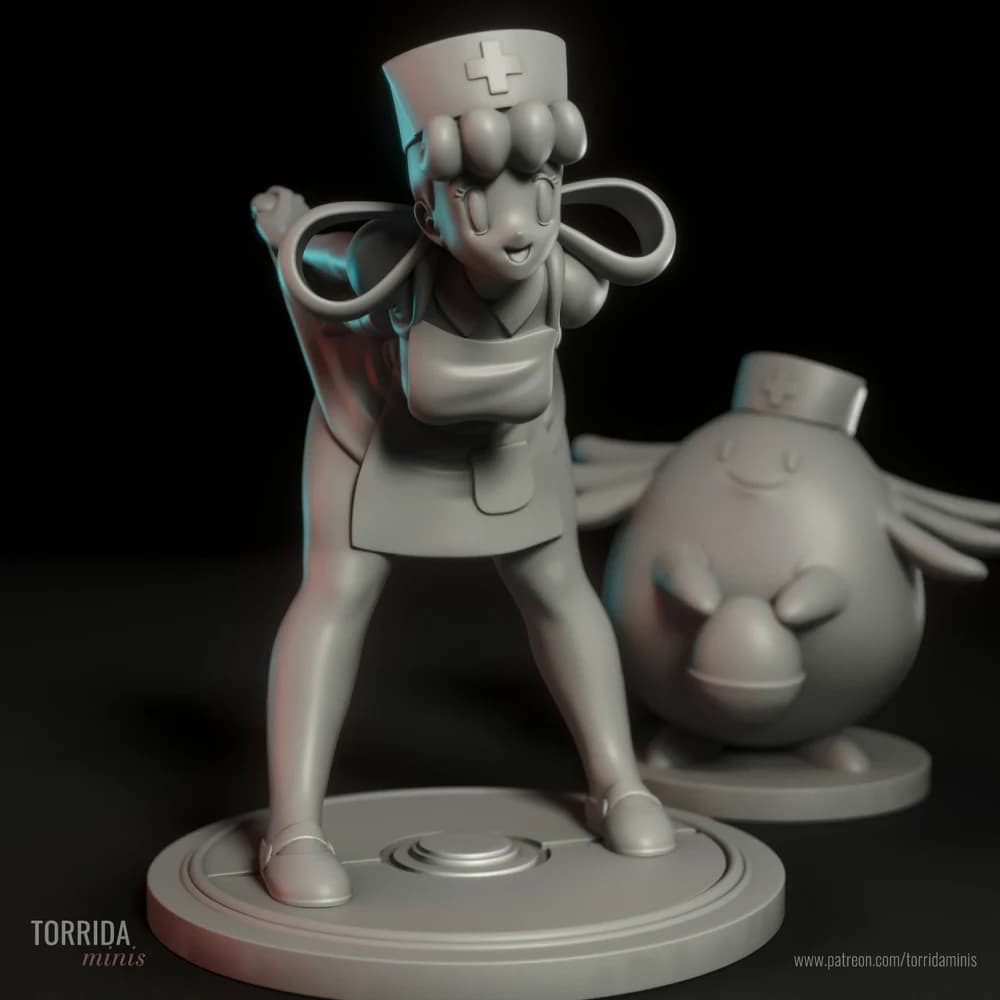 Nurse Joy — Miniatura 3D Pin-up Anime | Torrida Minis