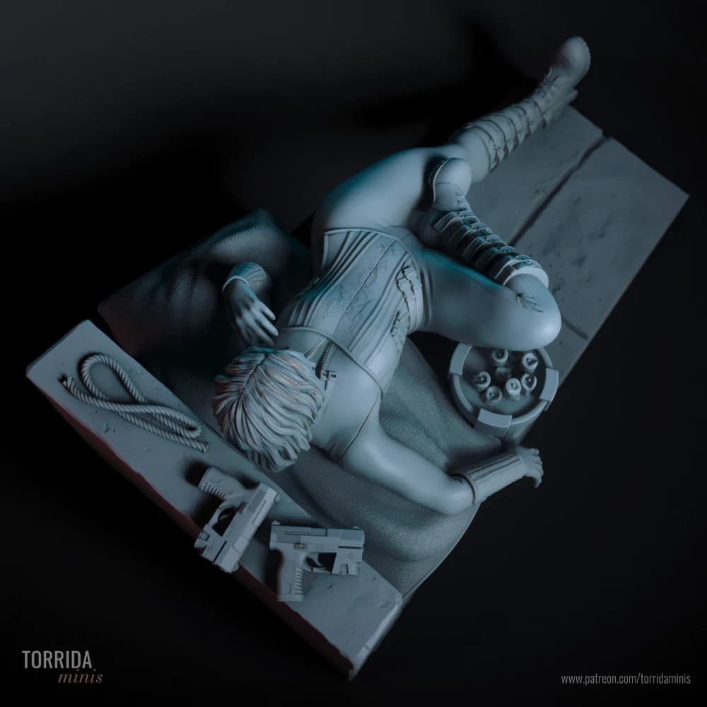 Selene — Miniatura 3D Gótica e Ação | Torrida Minis