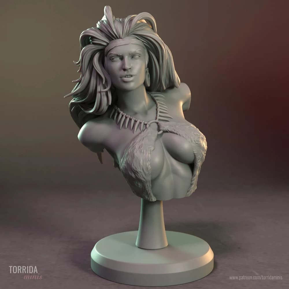 Shanna a Mulher-Demônio — Busto Miniatura 3D Fantasia | Torrida Minis