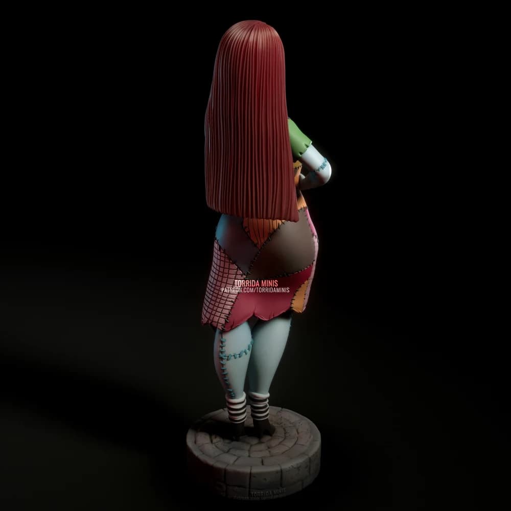 Sally — Miniatura 3D Pinup Gótica | Torrida Minis