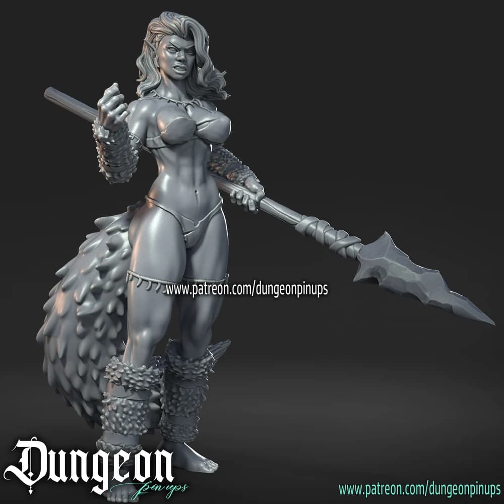 Elfa das Cavernas — Miniatura 3D Fantasia | RN Estudio