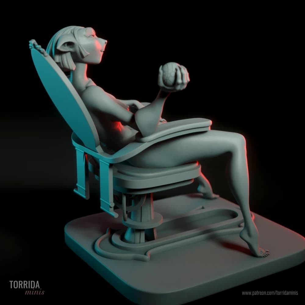 Capitã Amelia — Miniatura 3D Sci-Fi Pin-up | Torrida Minis