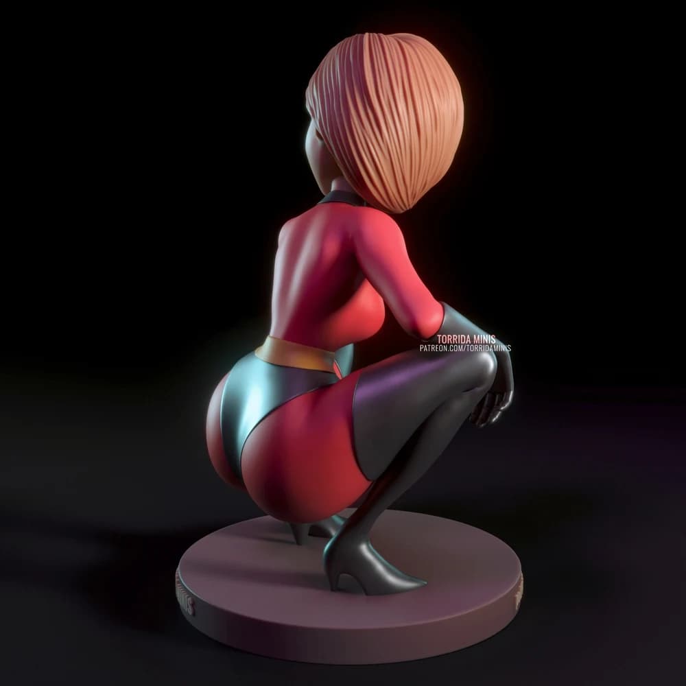 Mulher Elástica — Miniatura 3D Pinup Heroína | Torrida Minis