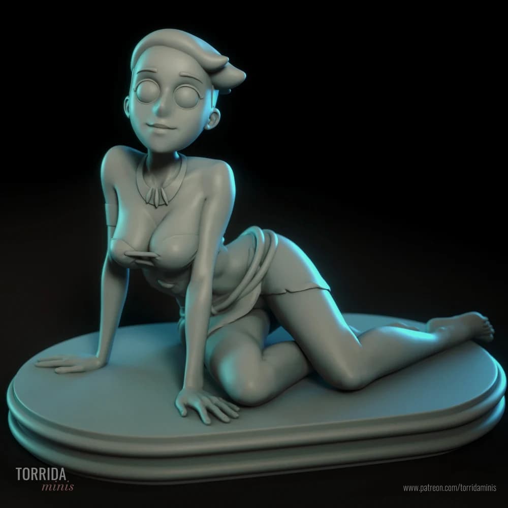 DVana Tendi — Miniatura 3D Sci-Fi Pinup | Torrida Minis