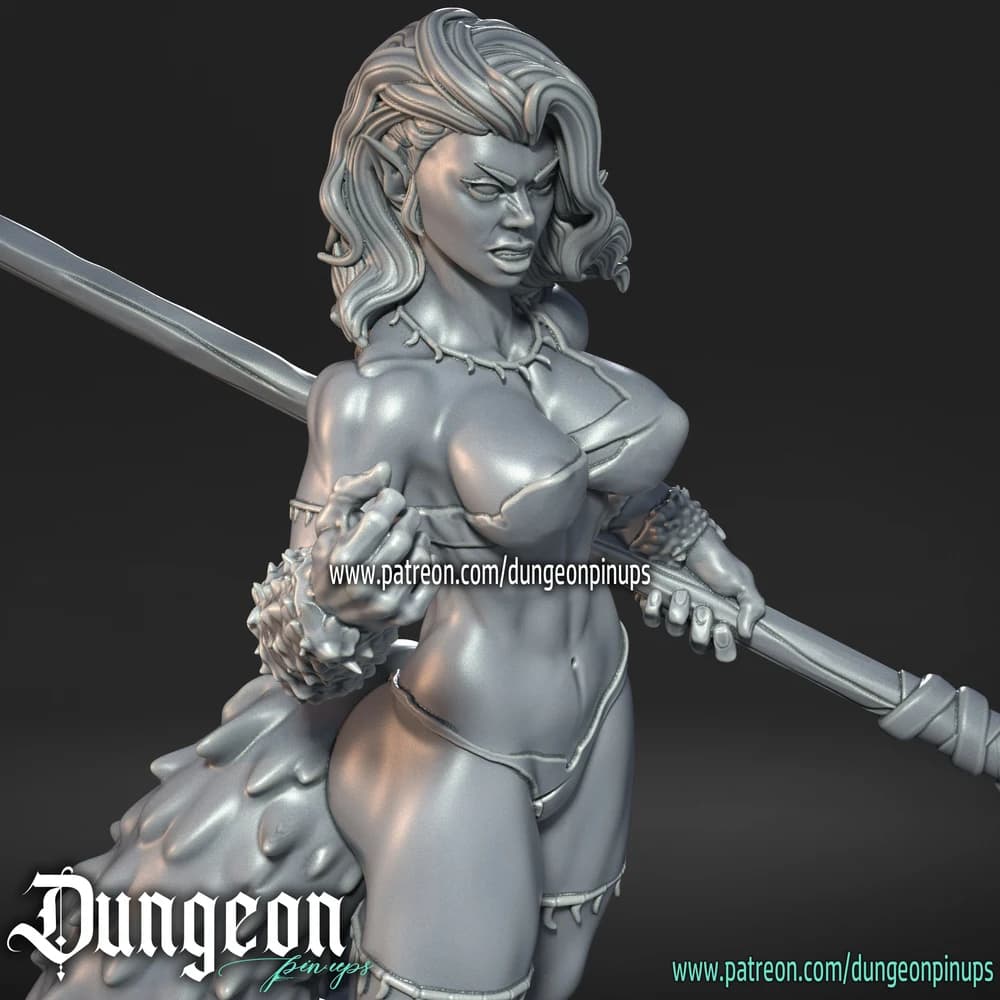 Elfa das Cavernas — Miniatura 3D Fantasia | RN Estudio