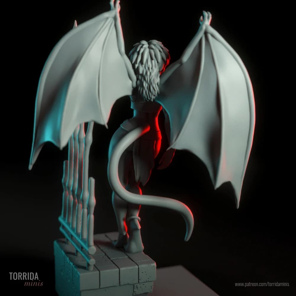Demona — Miniatura 3D Fantasia Gótica | Torrida Minis