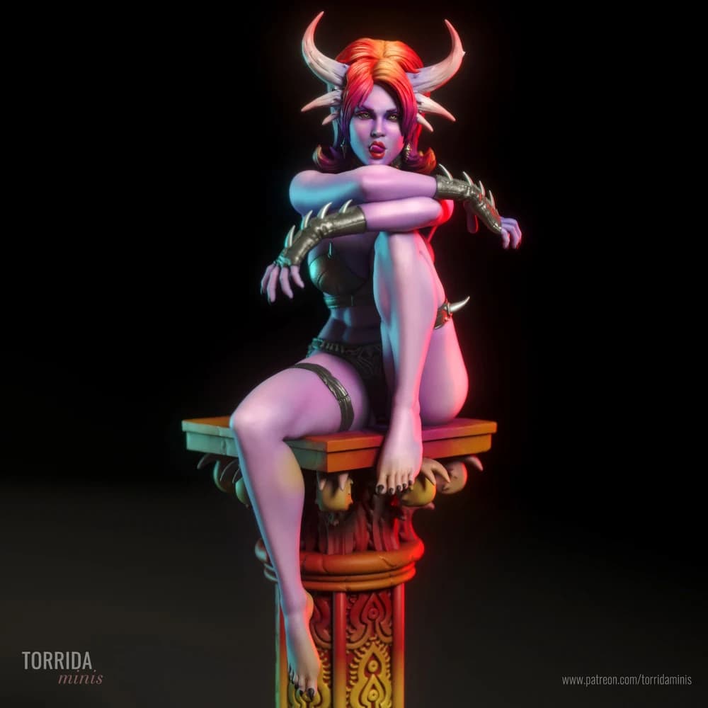 Zissa — Miniatura 3D Súcubo de Fantasia | Torrida Minis