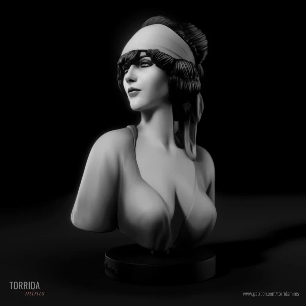 Busto de Prática 5 — Miniatura 3D Pin-up Clássica | Torrida Minis