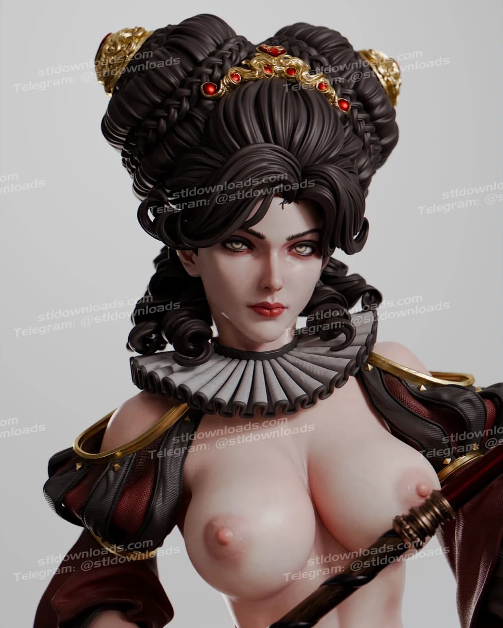 Rainha de Copas — Miniatura 3D Fantasia | Elite Pinup 3D