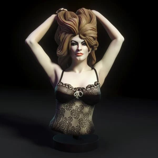 Busto de Prática IV — Miniatura 3D Pin-up Clássica | Torrida Minis