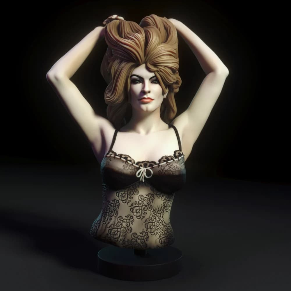 Busto de Prática IV — Miniatura 3D Pin-up Clássica | Torrida Minis