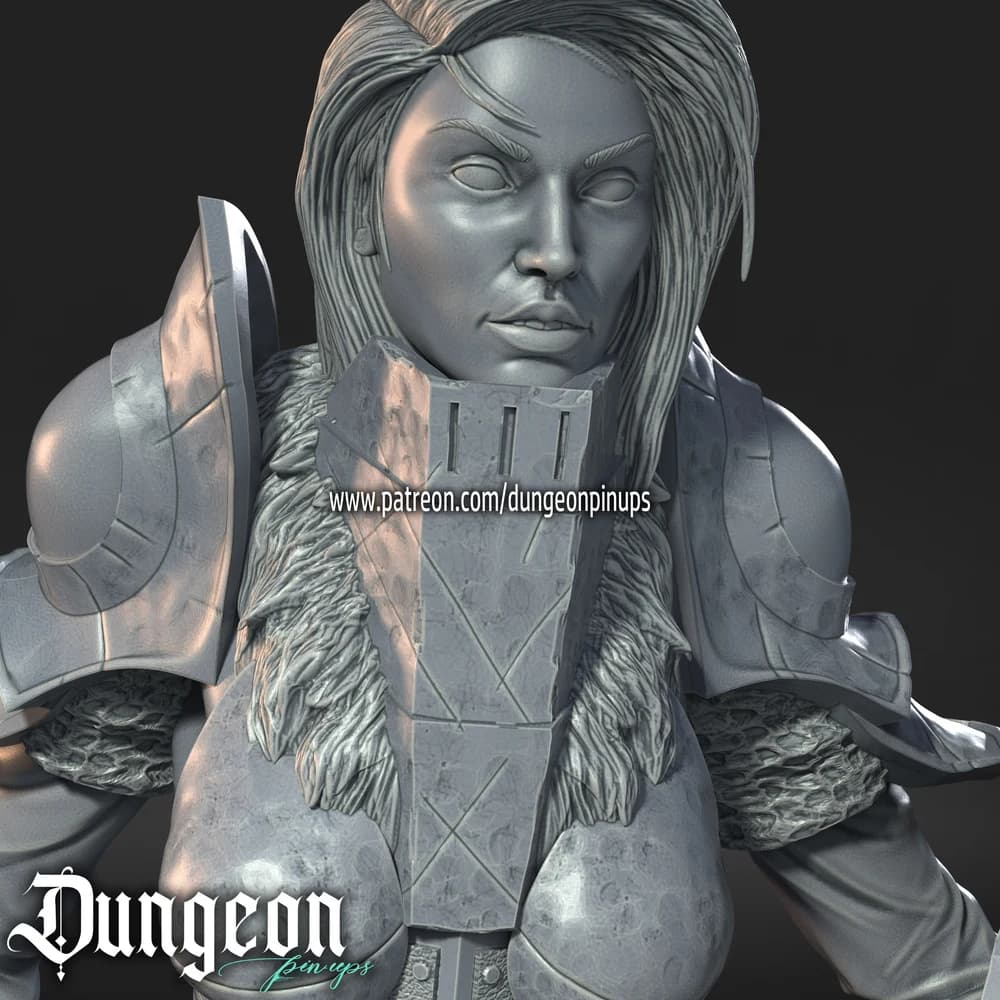 Brunilda — Miniatura 3D Guerreira Fantasia | RN Estudio
