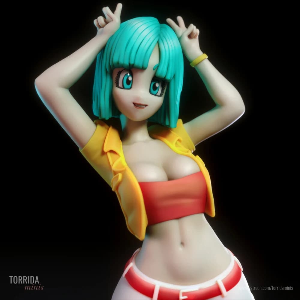 Bulma — Miniatura 3D Anime Pinup | Torrida Minis