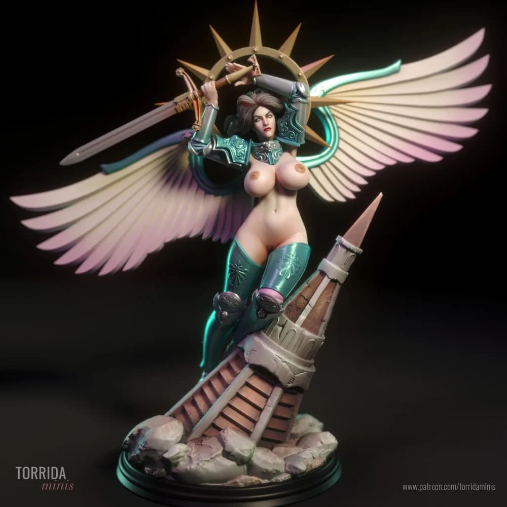 Celeste — Miniatura 3D Anjo Guerreiro | Torrida Minis