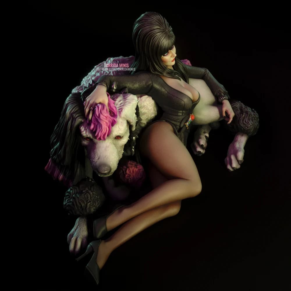 Elvira — Miniatura 3D Gótica Pinup | Torrida Minis