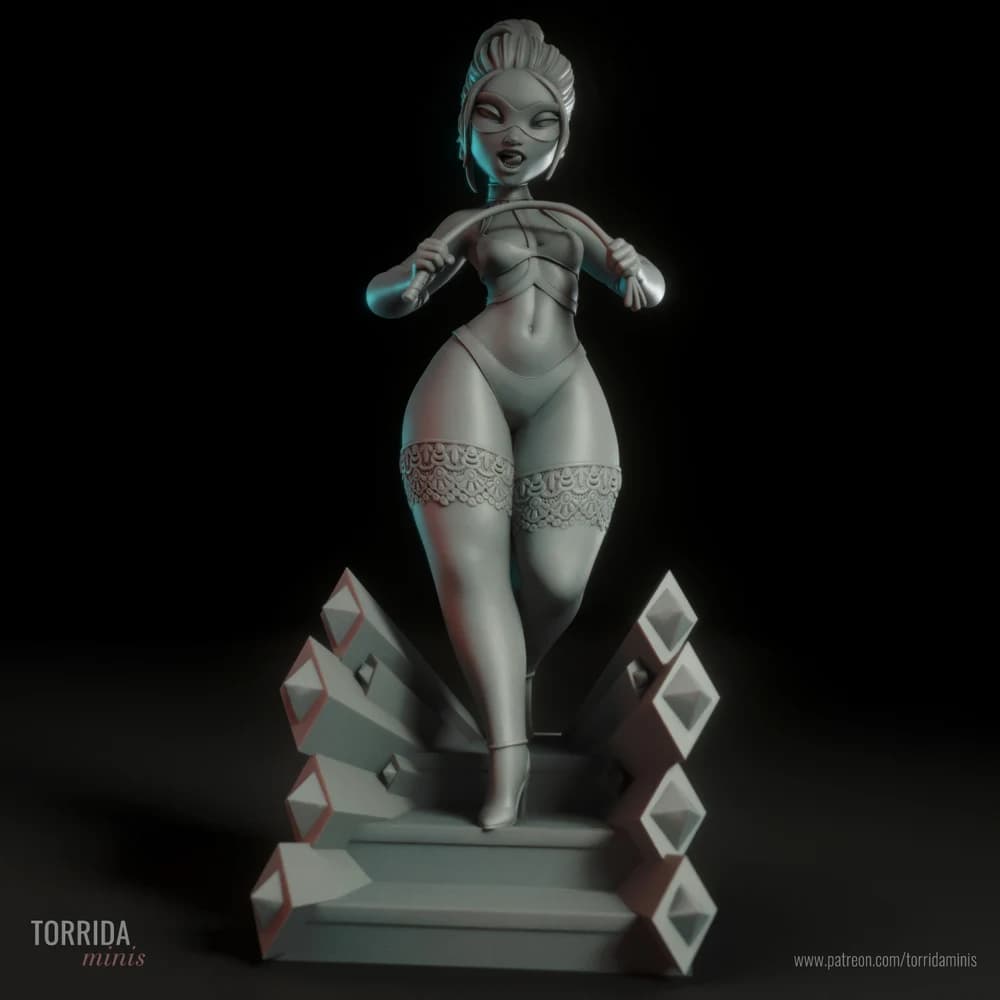 Auntie — Miniatura 3D Pin-up Dominatrix | Torrida Minis