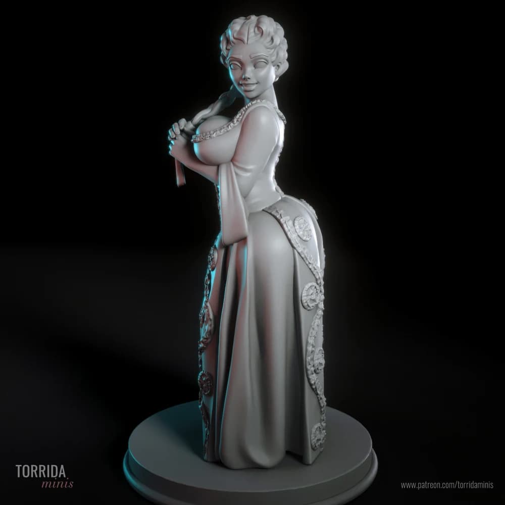 Rainha Catherine — Miniatura 3D Pin-up Clássica | Torrida Minis