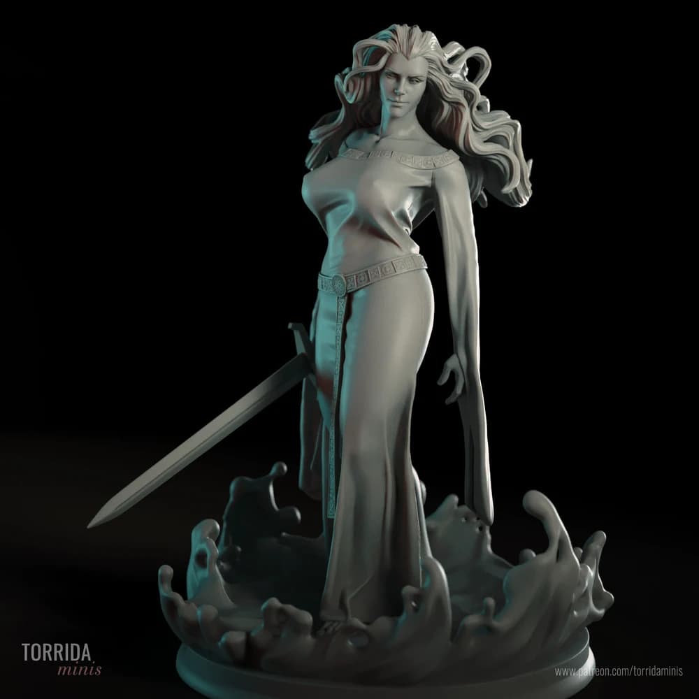 Dama do Lago — Miniatura 3D Fantasia | Torrida Minis