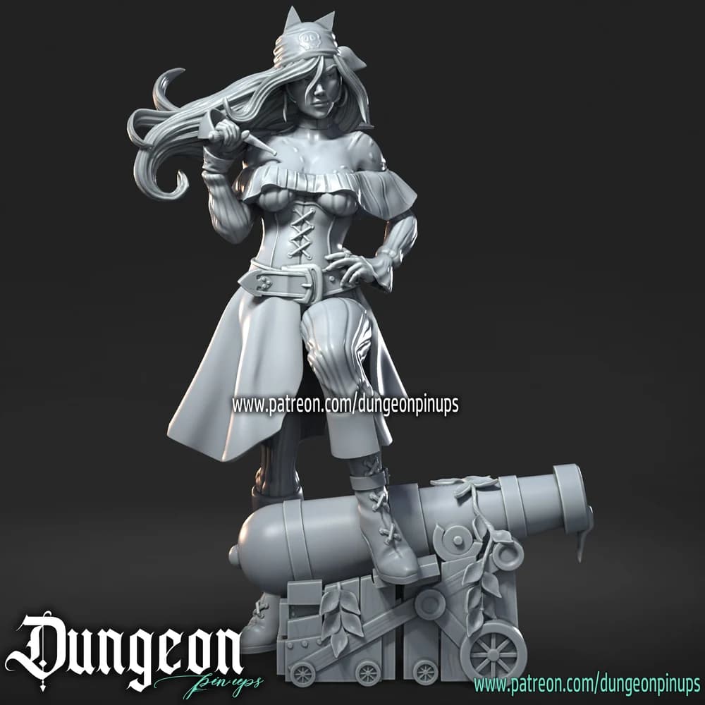 Anne White — Miniatura 3D Pirata | RN Estudio