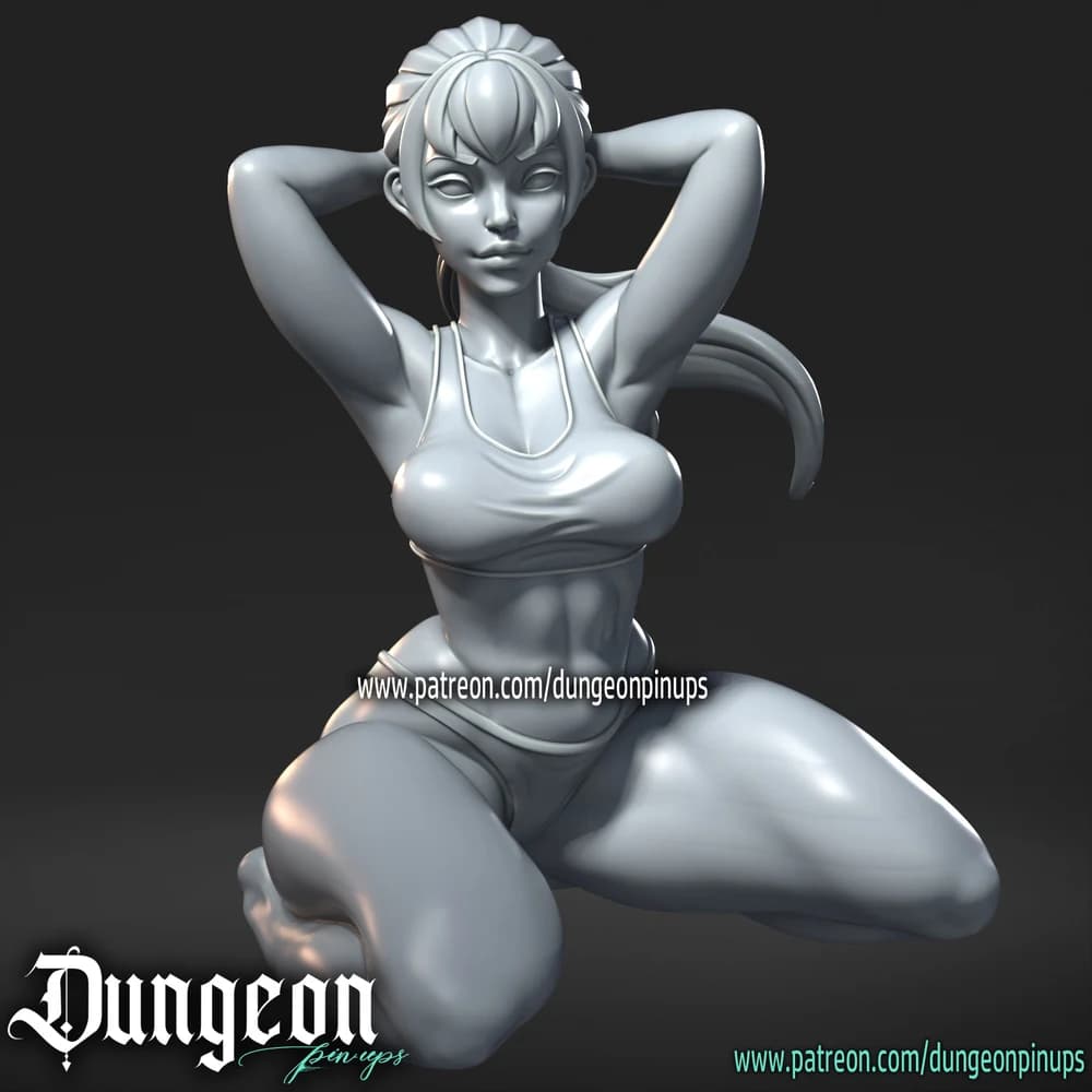 Lilly — Miniatura 3D Pin-up Fitness | RN Estudio