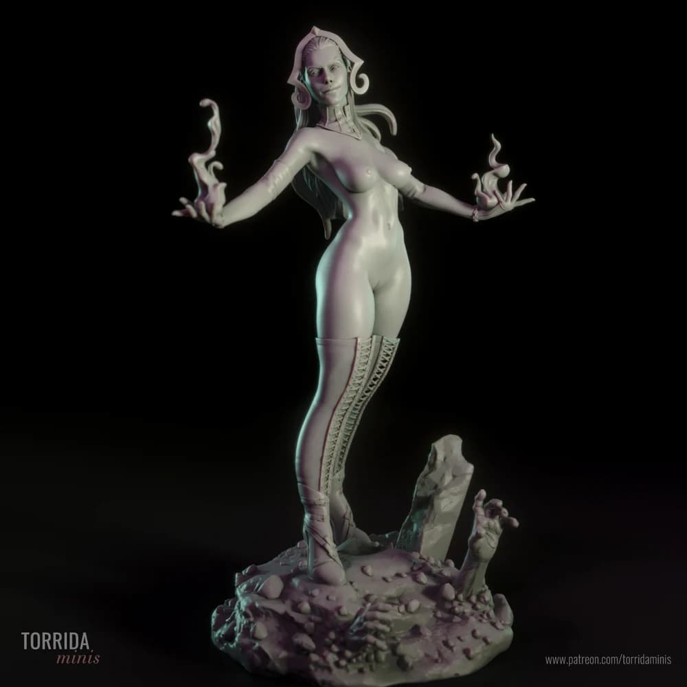 Liliana Vess — Miniatura 3D Fantasia Sombria | Torrida Minis