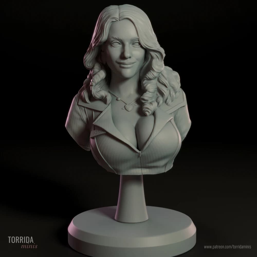 Max Black — Miniatura 3D Busto Pin-up | Torrida Minis
