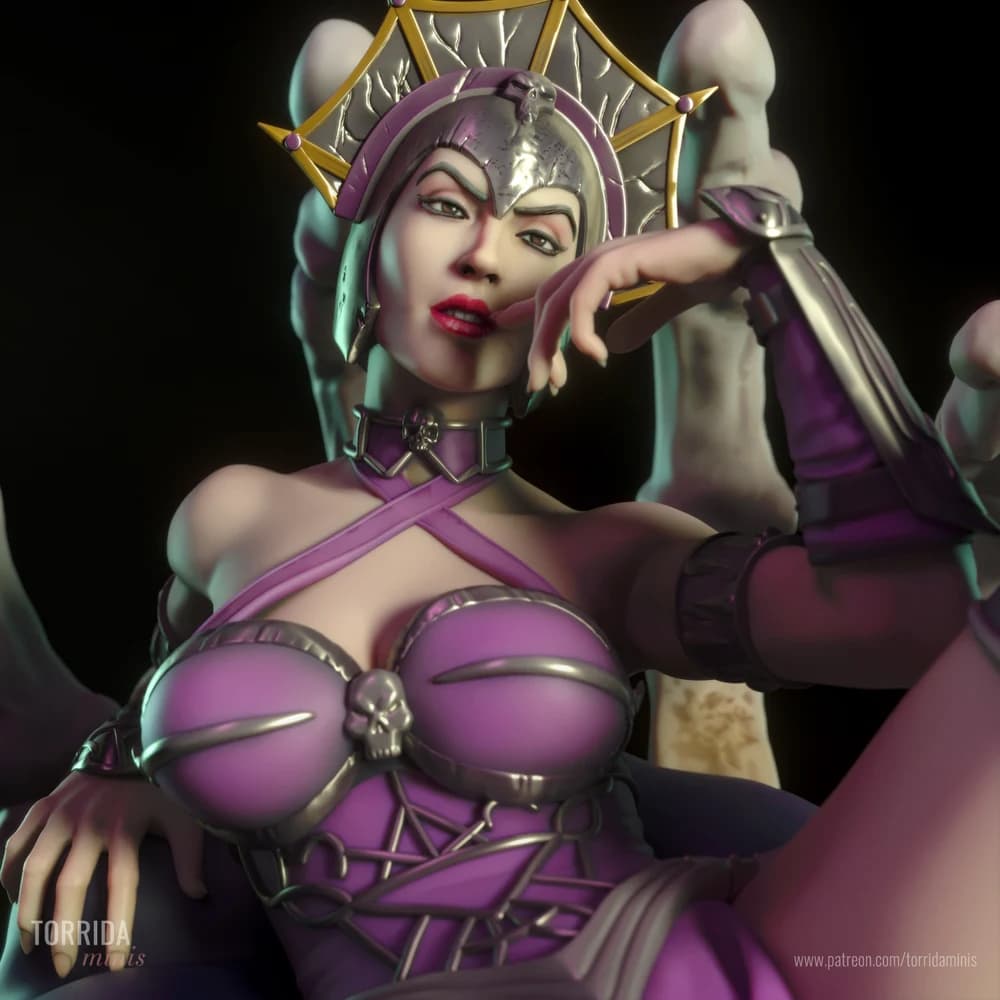 Evil Lyn — Miniatura 3D Fantasia Sombria | Torrida Minis