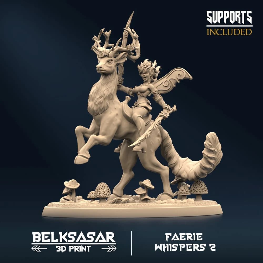 Domadora de Feras Espirituais C — Miniatura 3D Fantasia | Belksasar