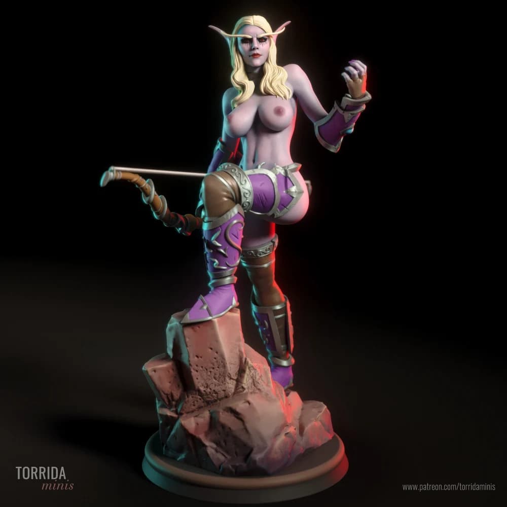 Sylvanas Windrunner — Miniatura 3D Fantasia Épica | Torrida Minis