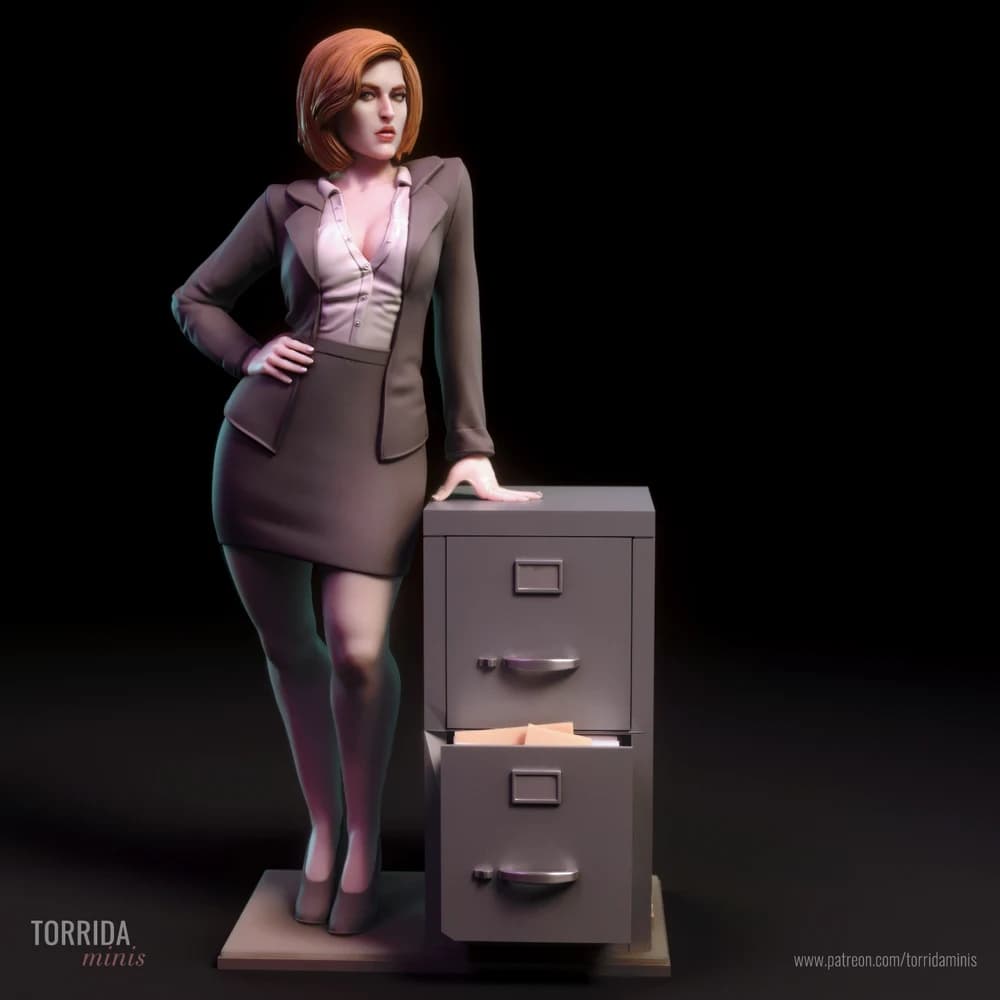 Dana Scully — Miniatura 3D Investigadora | Torrida Minis