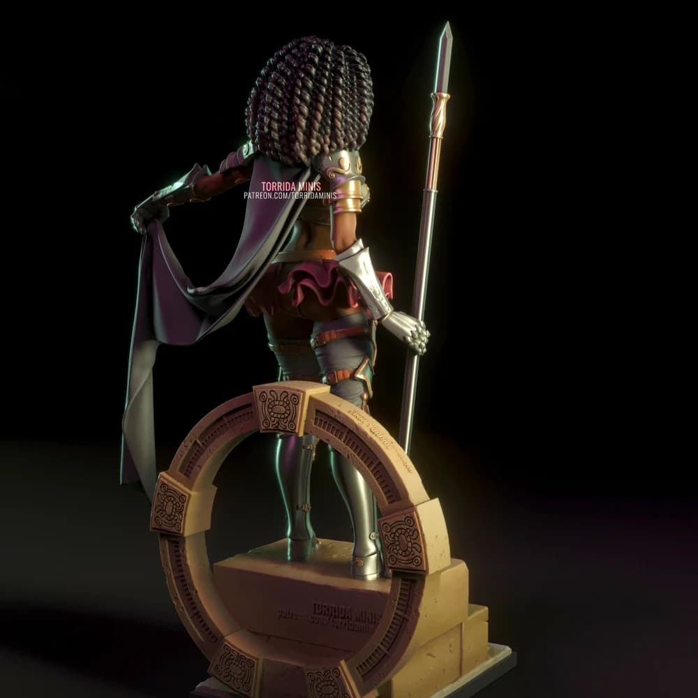 Iza — Miniatura 3D Guerreira Fantasia | Torrida Minis