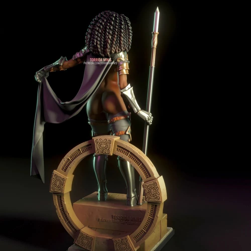 Iza — Miniatura 3D Guerreira Fantasia | Torrida Minis