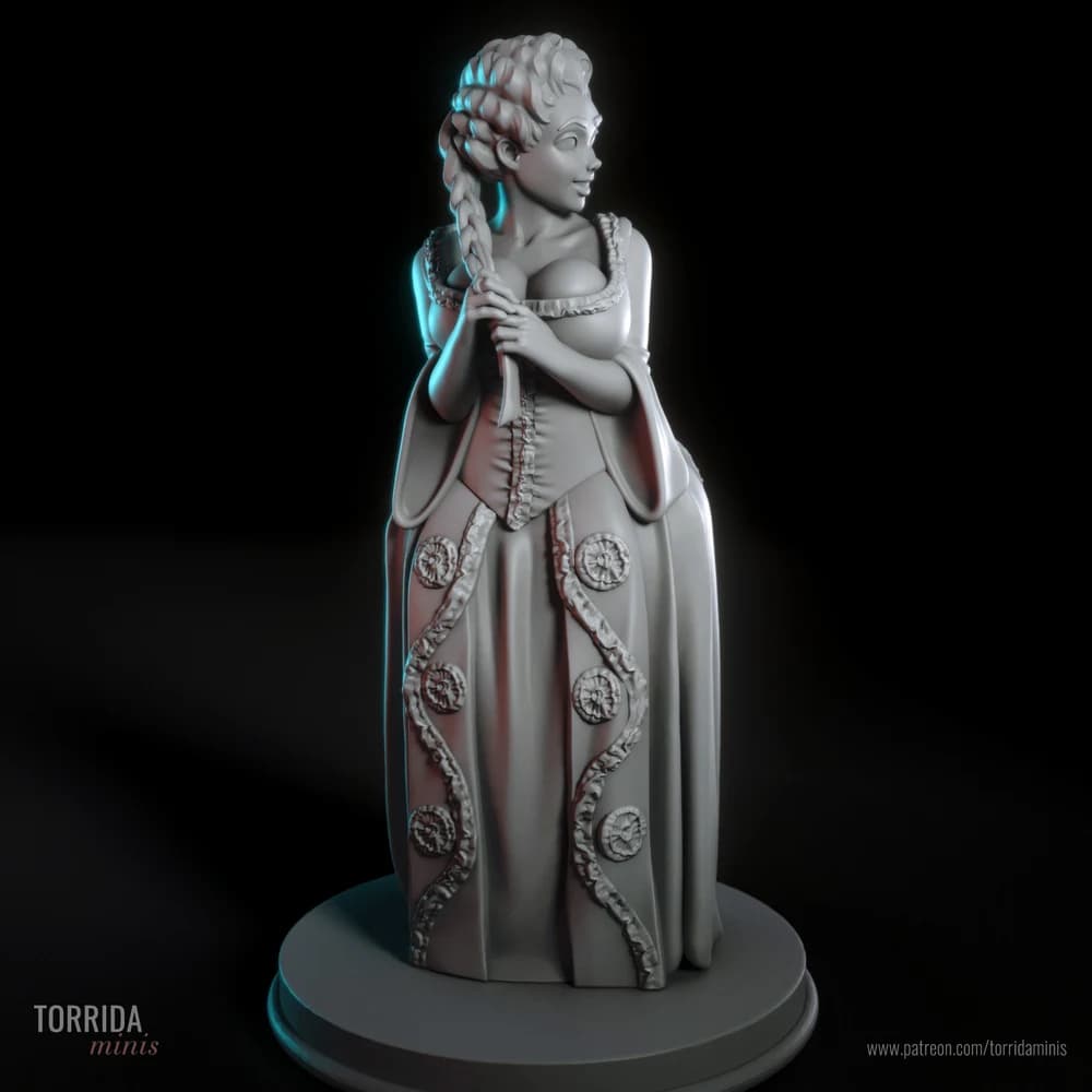 Rainha Catherine — Miniatura 3D Pin-up Clássica | Torrida Minis