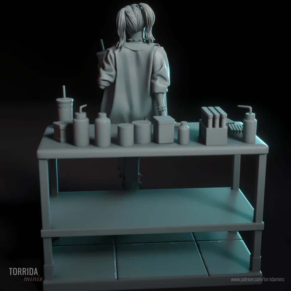 Abby Sciuto — Miniatura 3D Gótica Pinup | Torrida Minis