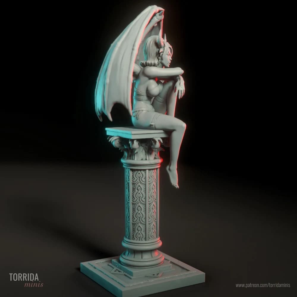Zissa — Miniatura 3D Súcubo de Fantasia | Torrida Minis
