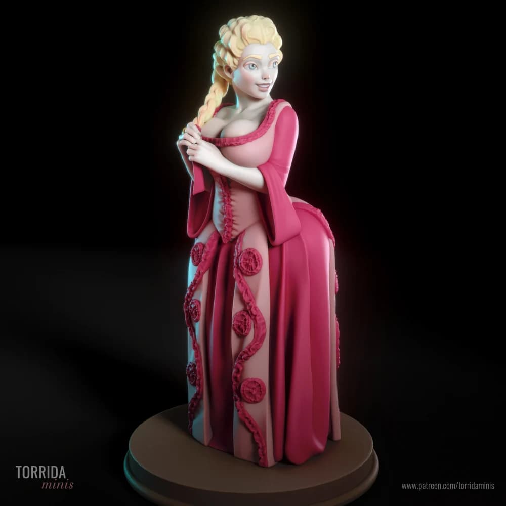 Rainha Catherine — Miniatura 3D Pin-up Clássica | Torrida Minis