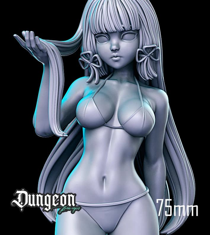Ayaka Verão — Miniatura 3D Pin-up Oriental | RN Estudio