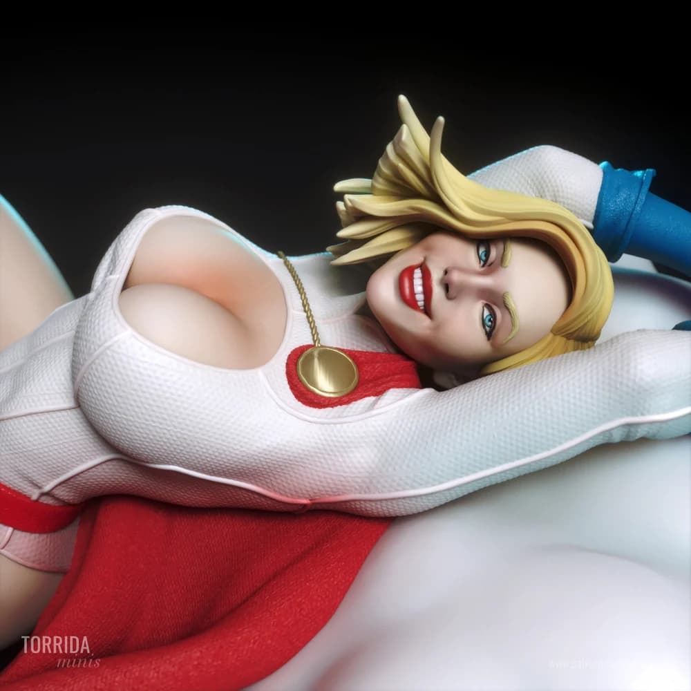Power Girl — Miniatura 3D Super-Herói | Torrida Minis