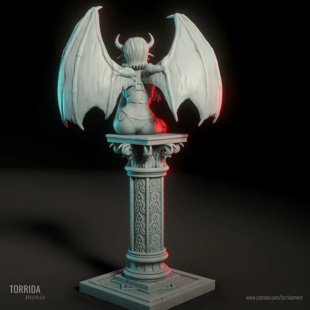 Zissa — Miniatura 3D Súcubo de Fantasia | Torrida Minis