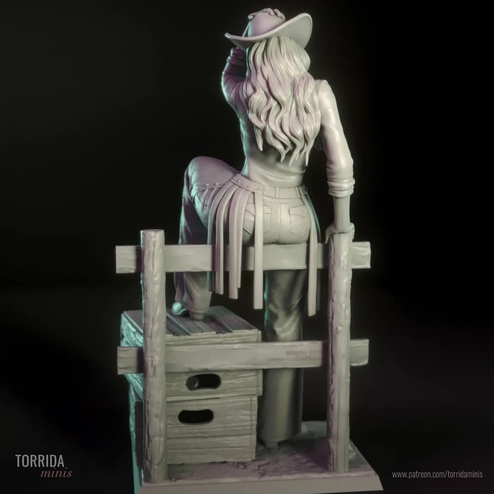 Pam — Miniatura 3D Cowgirl Pin-up | Torrida Minis