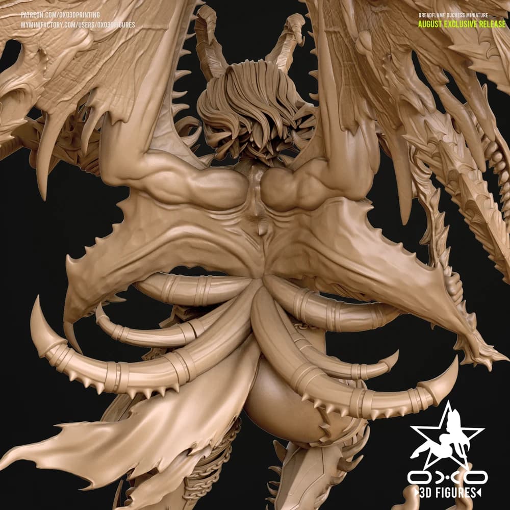 Duquesa da Chama Sombria — Miniatura 3D Fantasia Sombria | OXO3D