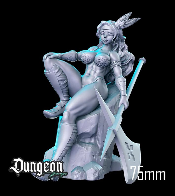 Amazona de Dragon's Crown — Miniatura 3D Fantasia | RN Estudio