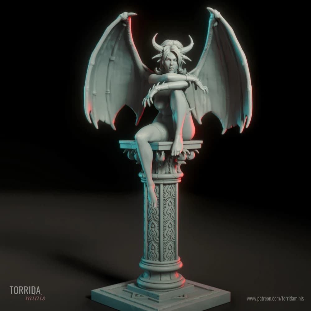 Zissa — Miniatura 3D Súcubo de Fantasia | Torrida Minis