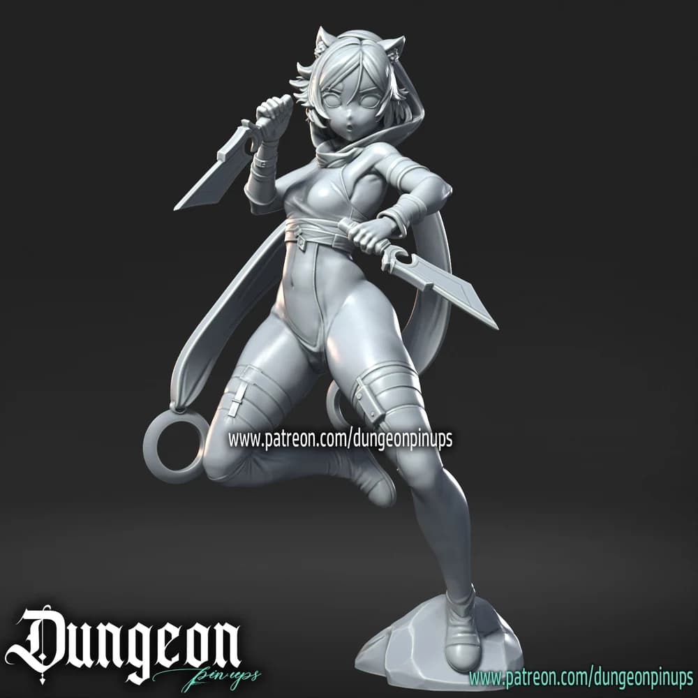 Nekosin — Miniatura 3D Fantasia Ninja | RN Estudio