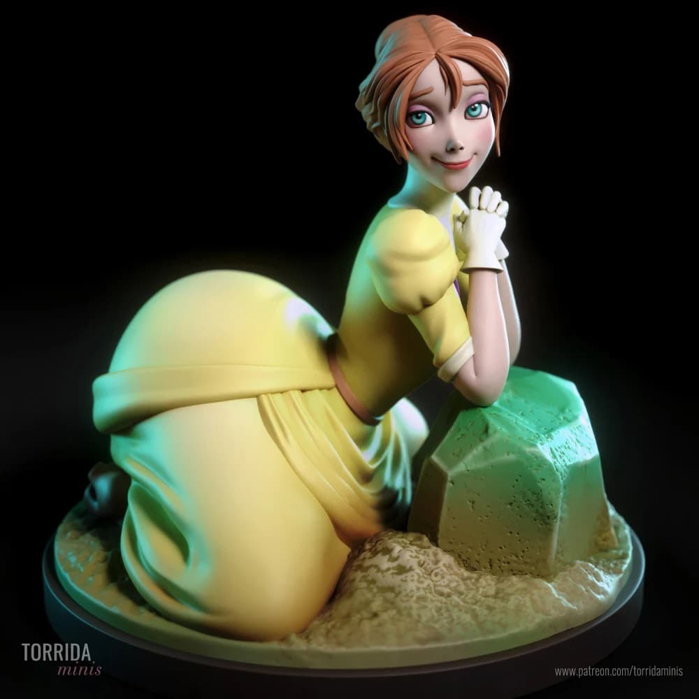 Jane Porter — Miniatura 3D Pin-up Clássica | Torrida Minis