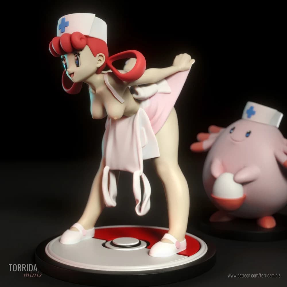 Nurse Joy — Miniatura 3D Pin-up Anime | Torrida Minis