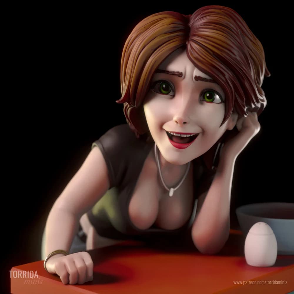 Aunt Cass — Miniatura 3D Pin-up Casual | Torrida Minis