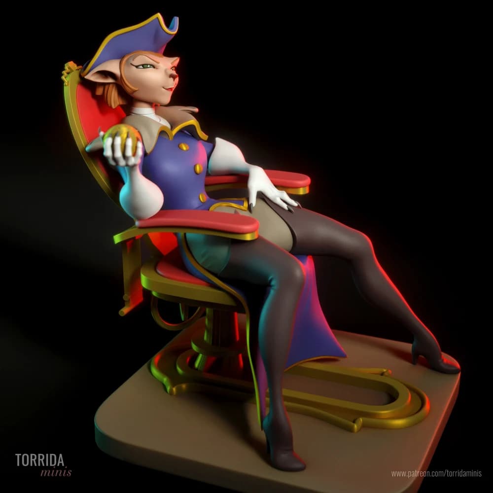 Capitã Amelia — Miniatura 3D Sci-Fi Pin-up | Torrida Minis